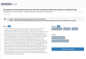 Surrogate-assisted optimization for decision-making in lithiumion battery manufacturing